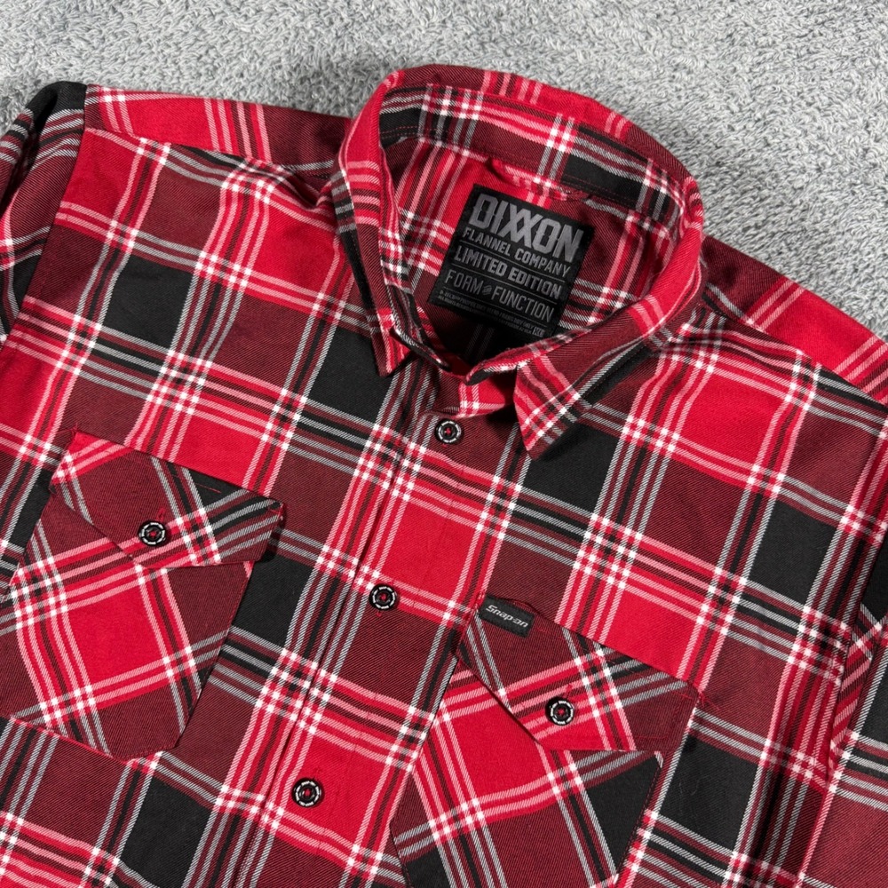 Dixxon Flannel Snap-on Limited Edition Shirt Mens XL Red Black Plaid Multicolor